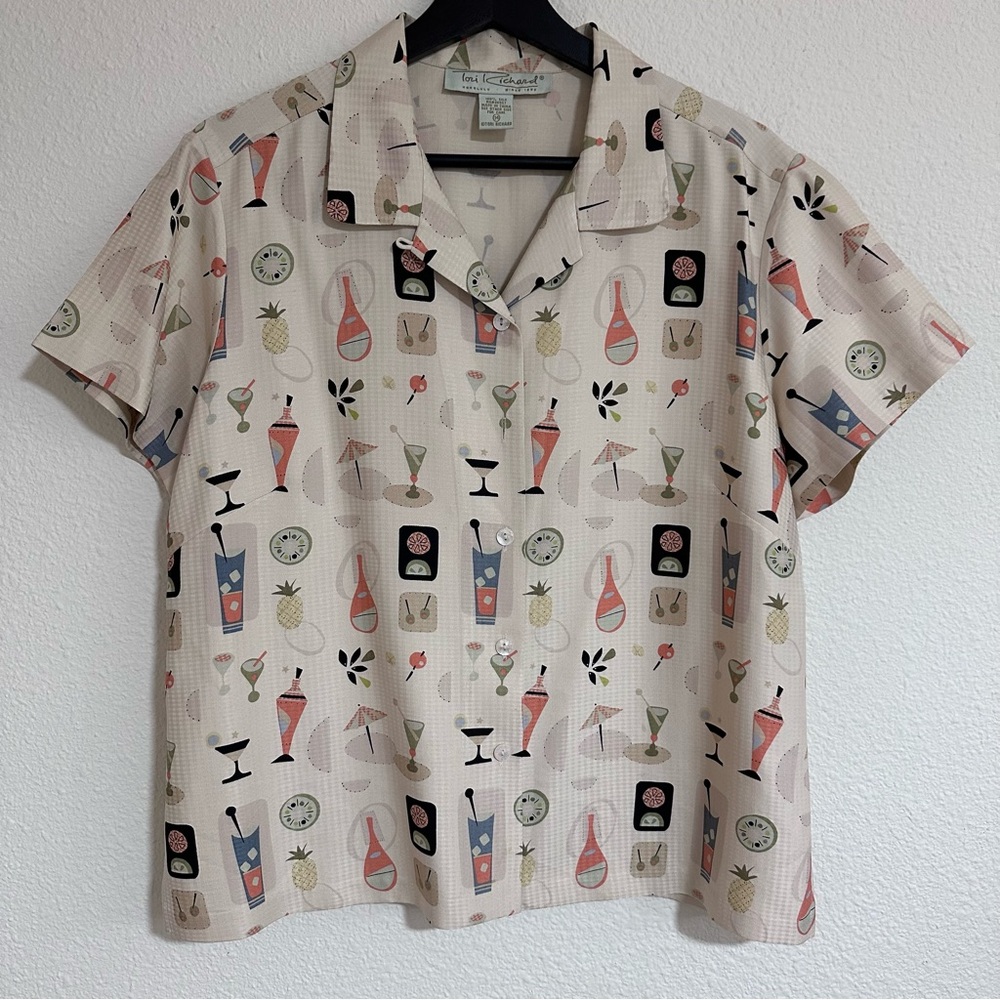 Tori Richard Silk Fun Print Shirt Pant Set 14 - Picture 2 of 16
